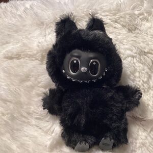 Labubu Look Alike Doll With Key Chain, Color Black, Sequins Teeth NEW